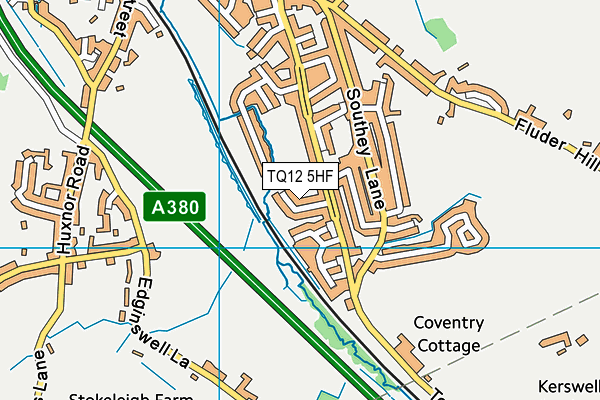TQ12 5HF map - OS VectorMap District (Ordnance Survey) TQ12 5HF map - OS VectorMap District (Ordnance Survey)