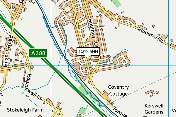 TQ12 5HH map - OS VectorMap District (Ordnance Survey) TQ12 5HH map - OS VectorMap District (Ordnance Survey)