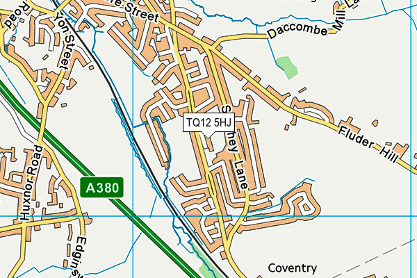 TQ12 5HJ map - OS VectorMap District (Ordnance Survey)
