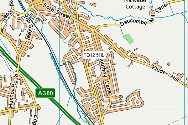 TQ12 5HL map - OS VectorMap District (Ordnance Survey) TQ12 5HL map - OS VectorMap District (Ordnance Survey)