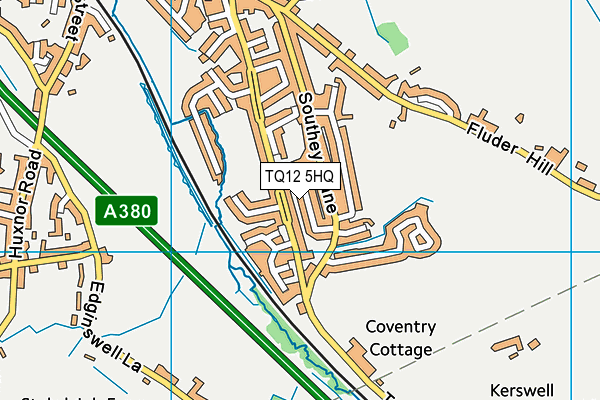 TQ12 5HQ map - OS VectorMap District (Ordnance Survey) TQ12 5HQ map - OS VectorMap District (Ordnance Survey)