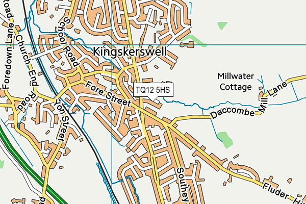 TQ12 5HS map - OS VectorMap District (Ordnance Survey)