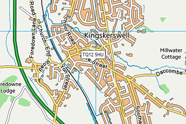 TQ12 5HU map - OS VectorMap District (Ordnance Survey) TQ12 5HU map - OS VectorMap District (Ordnance Survey)