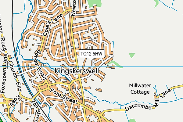 TQ12 5HW map - OS VectorMap District (Ordnance Survey) TQ12 5HW map - OS VectorMap District (Ordnance Survey)