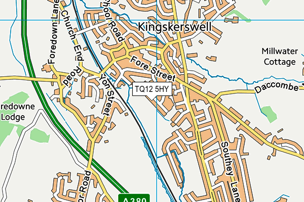 TQ12 5HY map - OS VectorMap District (Ordnance Survey) TQ12 5HY map - OS VectorMap District (Ordnance Survey)