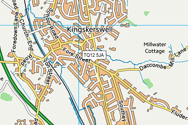 TQ12 5JA map - OS VectorMap District (Ordnance Survey) TQ12 5JA map - OS VectorMap District (Ordnance Survey)