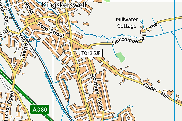 TQ12 5JF map - OS VectorMap District (Ordnance Survey) TQ12 5JF map - OS VectorMap District (Ordnance Survey)