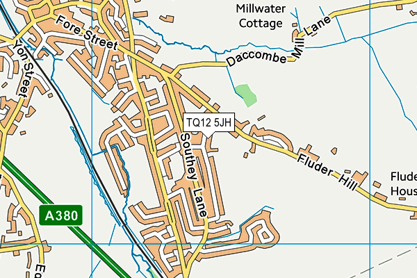 TQ12 5JH map - OS VectorMap District (Ordnance Survey) TQ12 5JH map - OS VectorMap District (Ordnance Survey)