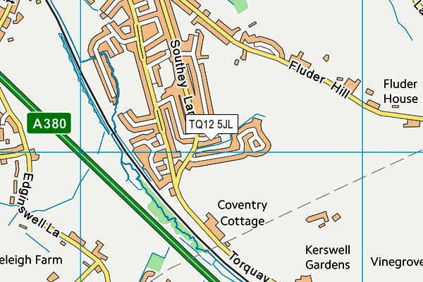 TQ12 5JL map - OS VectorMap District (Ordnance Survey) TQ12 5JL map - OS VectorMap District (Ordnance Survey)