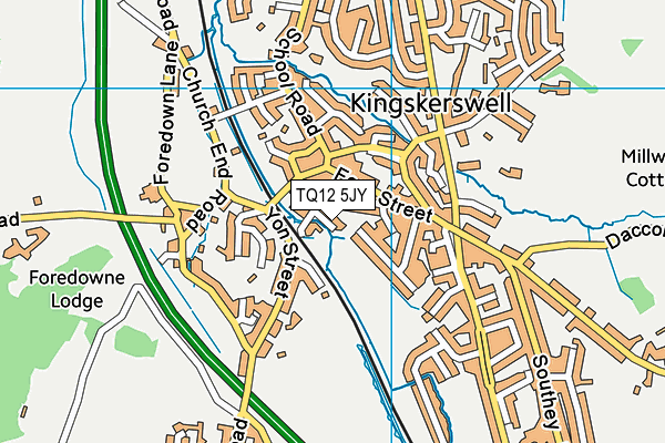 TQ12 5JY map - OS VectorMap District (Ordnance Survey)