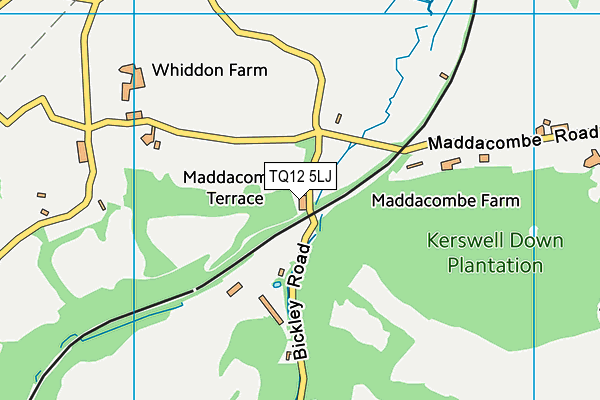 TQ12 5LJ map - OS VectorMap District (Ordnance Survey) TQ12 5LJ map - OS VectorMap District (Ordnance Survey)