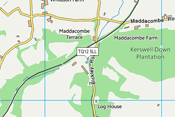 TQ12 5LL map - OS VectorMap District (Ordnance Survey) TQ12 5LL map - OS VectorMap District (Ordnance Survey)