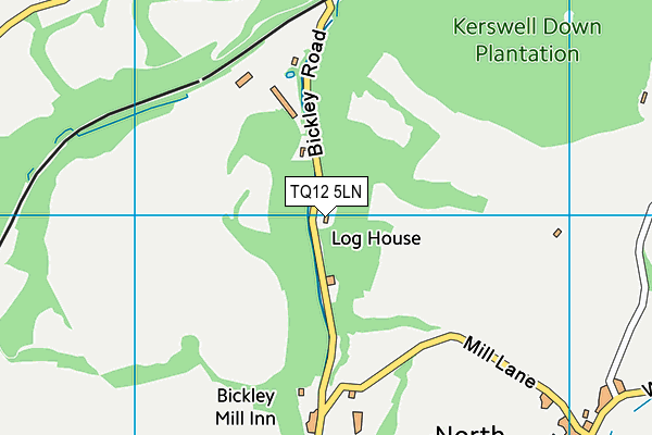 TQ12 5LN map - OS VectorMap District (Ordnance Survey) TQ12 5LN map - OS VectorMap District (Ordnance Survey)