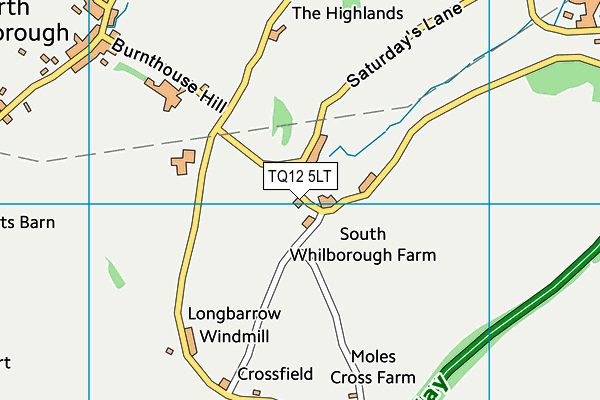 TQ12 5LT map - OS VectorMap District (Ordnance Survey) TQ12 5LT map - OS VectorMap District (Ordnance Survey)