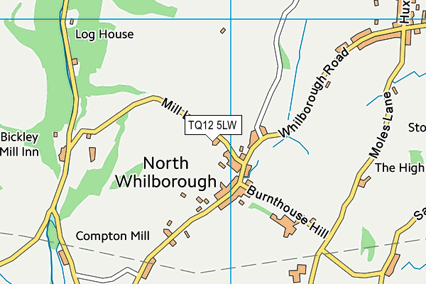 TQ12 5LW map - OS VectorMap District (Ordnance Survey) TQ12 5LW map - OS VectorMap District (Ordnance Survey)