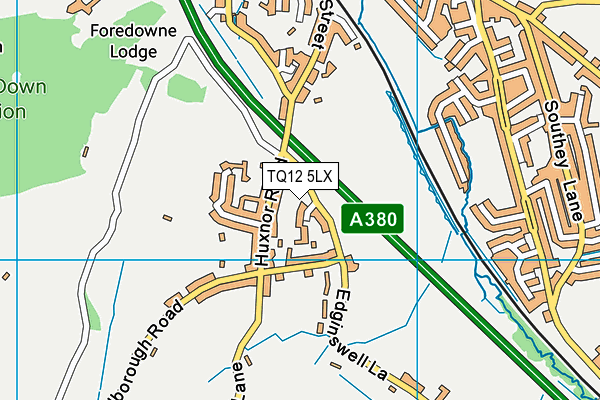 TQ12 5LX map - OS VectorMap District (Ordnance Survey) TQ12 5LX map - OS VectorMap District (Ordnance Survey)