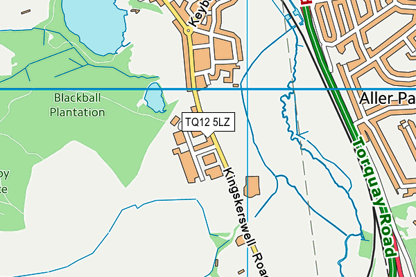 TQ12 5LZ map - OS VectorMap District (Ordnance Survey) TQ12 5LZ map - OS VectorMap District (Ordnance Survey)