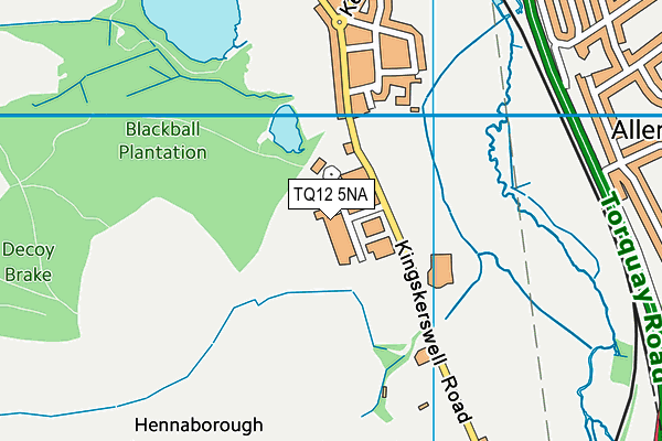 TQ12 5NA map - OS VectorMap District (Ordnance Survey) TQ12 5NA map - OS VectorMap District (Ordnance Survey)