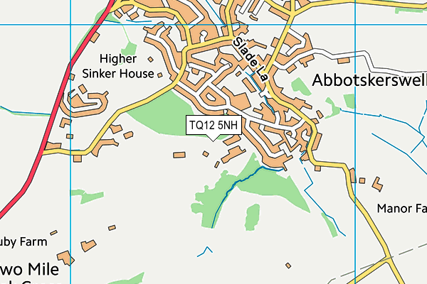 TQ12 5NH map - OS VectorMap District (Ordnance Survey) TQ12 5NH map - OS VectorMap District (Ordnance Survey)