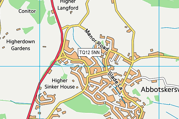 TQ12 5NN map - OS VectorMap District (Ordnance Survey)