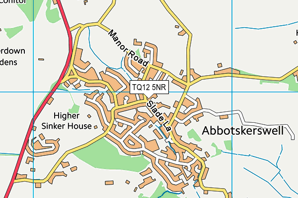 TQ12 5NR map - OS VectorMap District (Ordnance Survey)