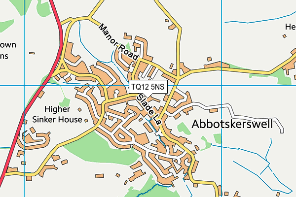 TQ12 5NS map - OS VectorMap District (Ordnance Survey) TQ12 5NS map - OS VectorMap District (Ordnance Survey)