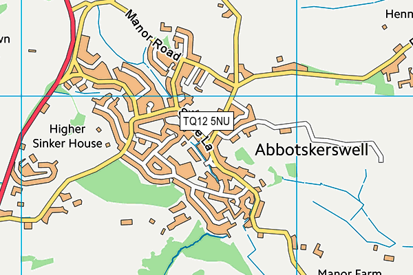 TQ12 5NU map - OS VectorMap District (Ordnance Survey) TQ12 5NU map - OS VectorMap District (Ordnance Survey)
