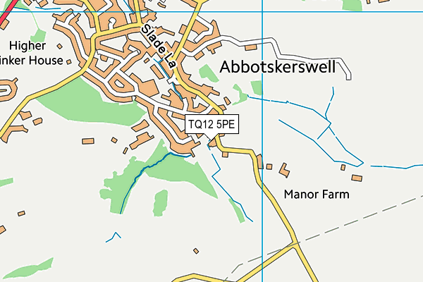 TQ12 5PE map - OS VectorMap District (Ordnance Survey) TQ12 5PE map - OS VectorMap District (Ordnance Survey)
