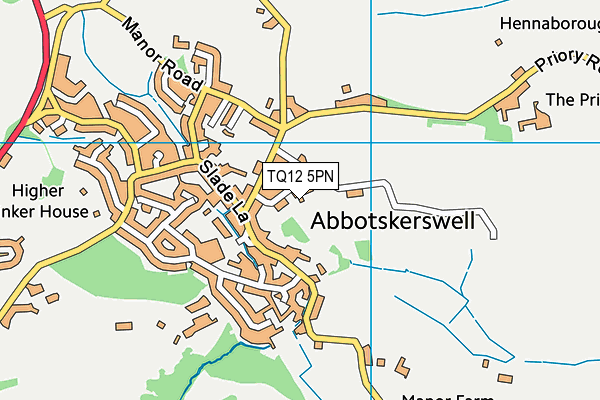TQ12 5PN map - OS VectorMap District (Ordnance Survey) TQ12 5PN map - OS VectorMap District (Ordnance Survey)