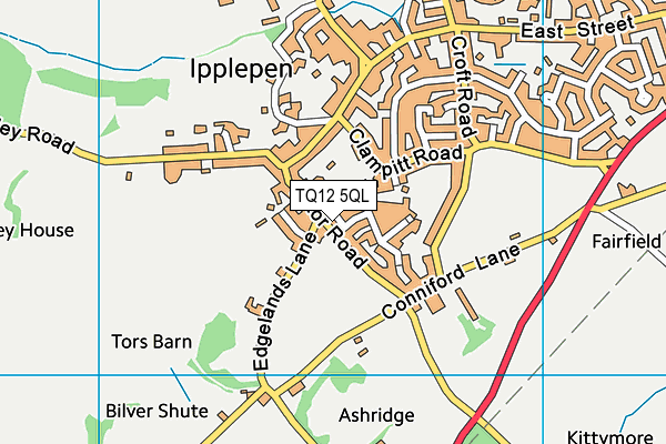TQ12 5QL map - OS VectorMap District (Ordnance Survey) TQ12 5QL map - OS VectorMap District (Ordnance Survey)