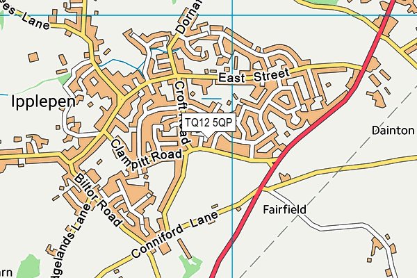 TQ12 5QP map - OS VectorMap District (Ordnance Survey) TQ12 5QP map - OS VectorMap District (Ordnance Survey)