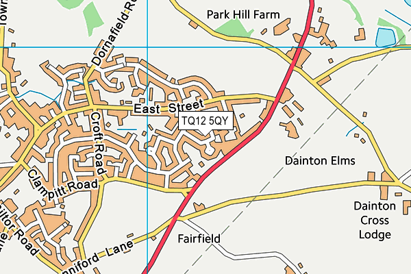 TQ12 5QY map - OS VectorMap District (Ordnance Survey) TQ12 5QY map - OS VectorMap District (Ordnance Survey)