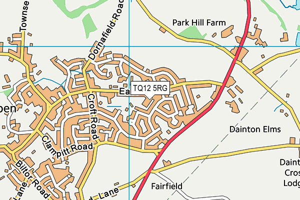 TQ12 5RG map - OS VectorMap District (Ordnance Survey) TQ12 5RG map - OS VectorMap District (Ordnance Survey)