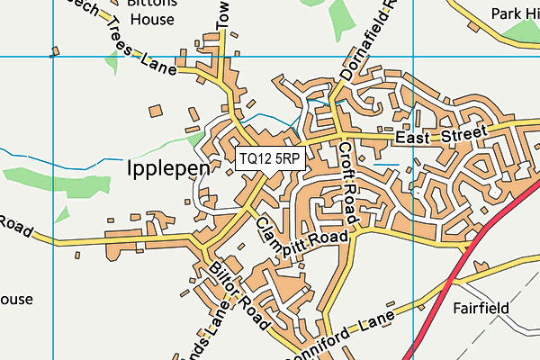 TQ12 5RP map - OS VectorMap District (Ordnance Survey) TQ12 5RP map - OS VectorMap District (Ordnance Survey)