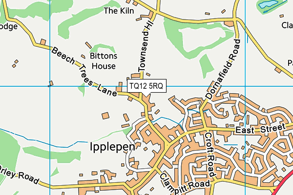 TQ12 5RQ map - OS VectorMap District (Ordnance Survey) TQ12 5RQ map - OS VectorMap District (Ordnance Survey)