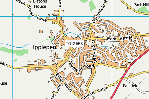 TQ12 5RS map - OS VectorMap District (Ordnance Survey) TQ12 5RS map - OS VectorMap District (Ordnance Survey)