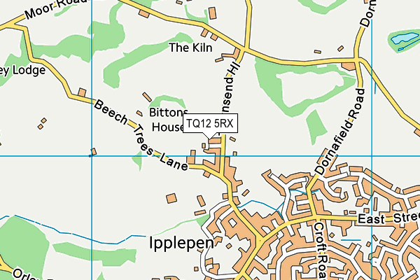 TQ12 5RX map - OS VectorMap District (Ordnance Survey) TQ12 5RX map - OS VectorMap District (Ordnance Survey)