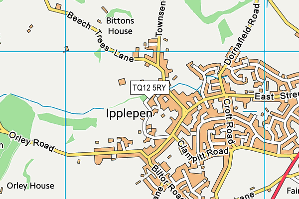 TQ12 5RY map - OS VectorMap District (Ordnance Survey) TQ12 5RY map - OS VectorMap District (Ordnance Survey)