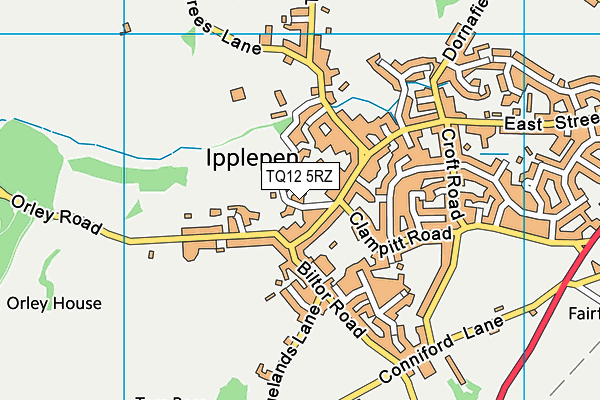 TQ12 5RZ map - OS VectorMap District (Ordnance Survey) TQ12 5RZ map - OS VectorMap District (Ordnance Survey)