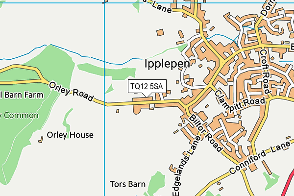 TQ12 5SA map - OS VectorMap District (Ordnance Survey) TQ12 5SA map - OS VectorMap District (Ordnance Survey)