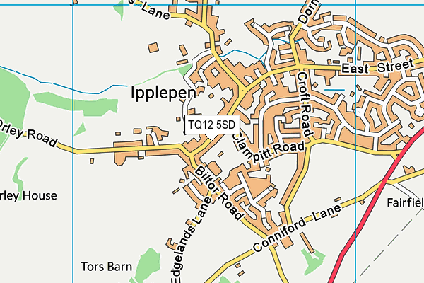 TQ12 5SD map - OS VectorMap District (Ordnance Survey) TQ12 5SD map - OS VectorMap District (Ordnance Survey)