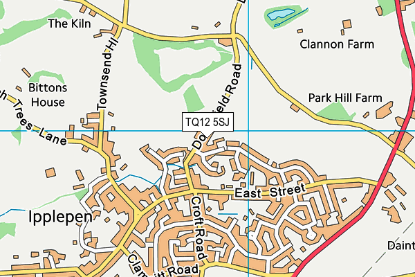 TQ12 5SJ map - OS VectorMap District (Ordnance Survey) TQ12 5SJ map - OS VectorMap District (Ordnance Survey)