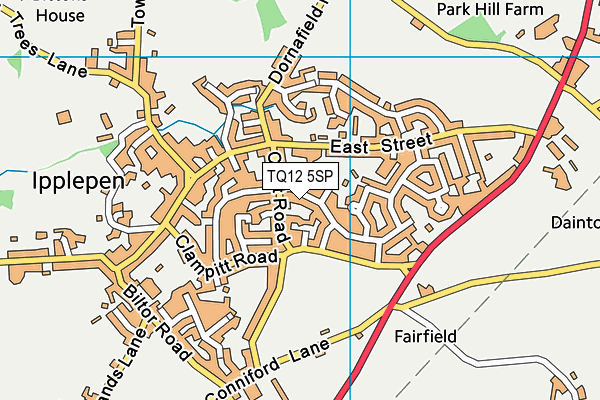 TQ12 5SP map - OS VectorMap District (Ordnance Survey) TQ12 5SP map - OS VectorMap District (Ordnance Survey)