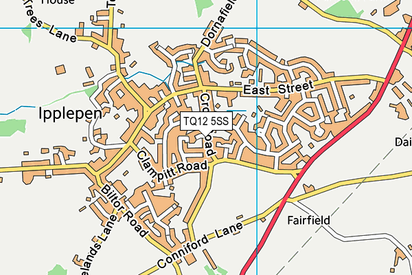 TQ12 5SS map - OS VectorMap District (Ordnance Survey) TQ12 5SS map - OS VectorMap District (Ordnance Survey)