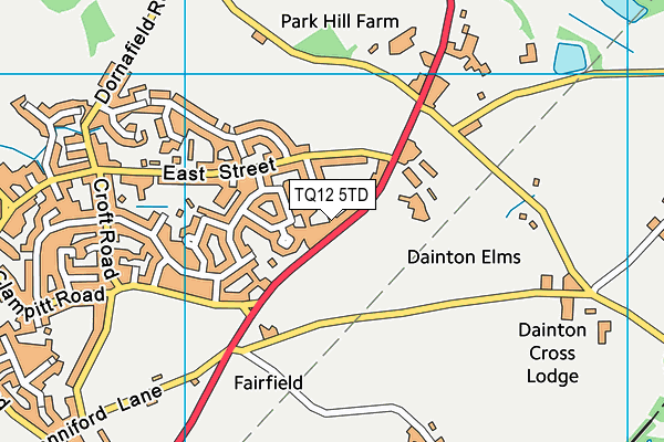 TQ12 5TD map - OS VectorMap District (Ordnance Survey) TQ12 5TD map - OS VectorMap District (Ordnance Survey)