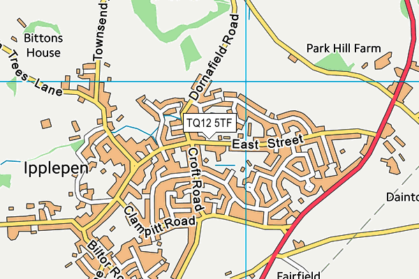 TQ12 5TF map - OS VectorMap District (Ordnance Survey) TQ12 5TF map - OS VectorMap District (Ordnance Survey)