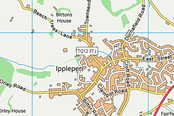 TQ12 5TJ map - OS VectorMap District (Ordnance Survey) TQ12 5TJ map - OS VectorMap District (Ordnance Survey)