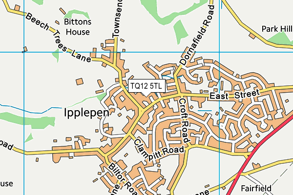 TQ12 5TL map - OS VectorMap District (Ordnance Survey) TQ12 5TL map - OS VectorMap District (Ordnance Survey)