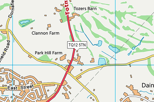 TQ12 5TN map - OS VectorMap District (Ordnance Survey) TQ12 5TN map - OS VectorMap District (Ordnance Survey)