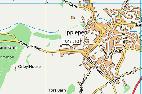 TQ12 5TQ map - OS VectorMap District (Ordnance Survey)